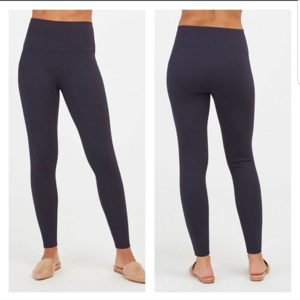 SPANX Women's Black Ponte Ankle Leggings size Small 23844 New Without Tag